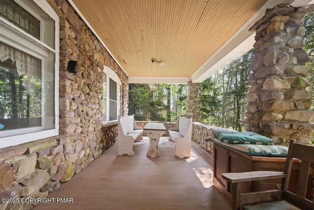 a view of a yard with an outdoor space