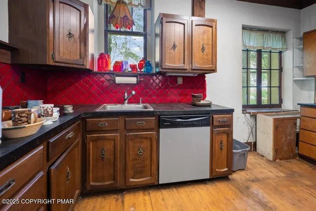 a view of a partially built in the house