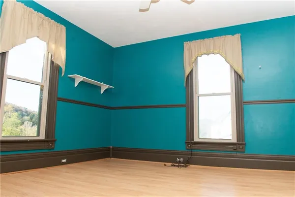 a view of a window in a room