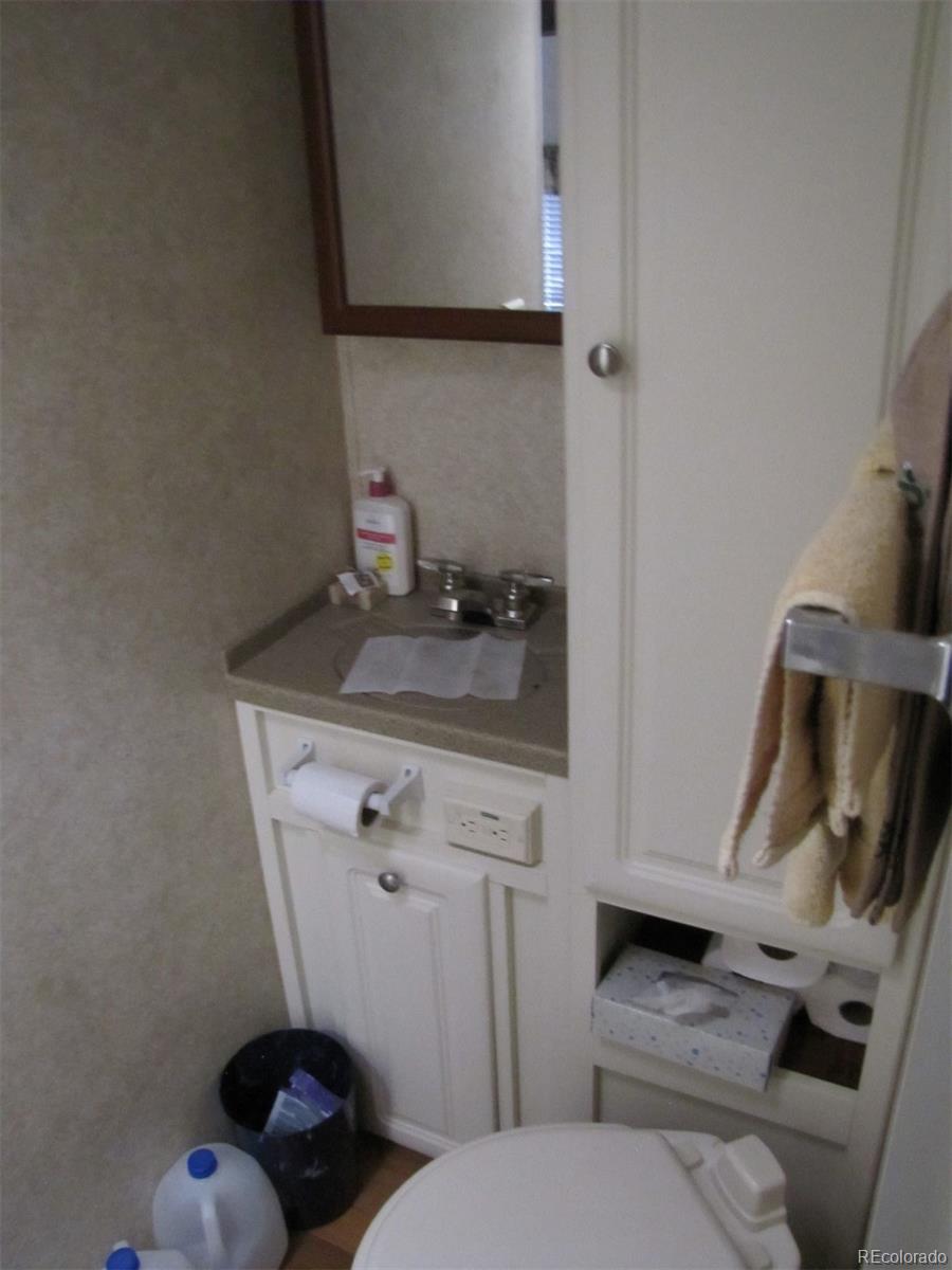 94 Pullman Loop Fairplay, CO 80440 - Photo 11 of 21 a bathroom with a sink toilet and mirror