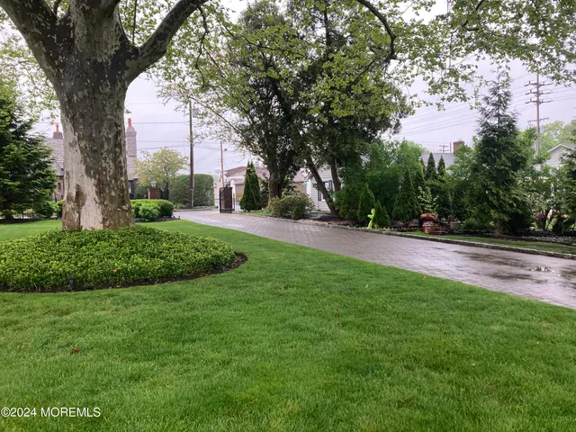 a view of backyard with green space
