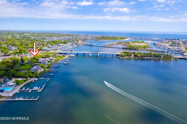 a view of a city with an ocean beach