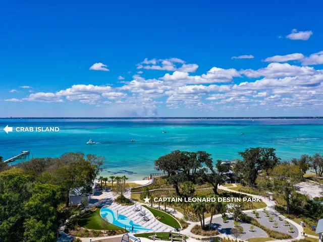 a view of a lake with a park