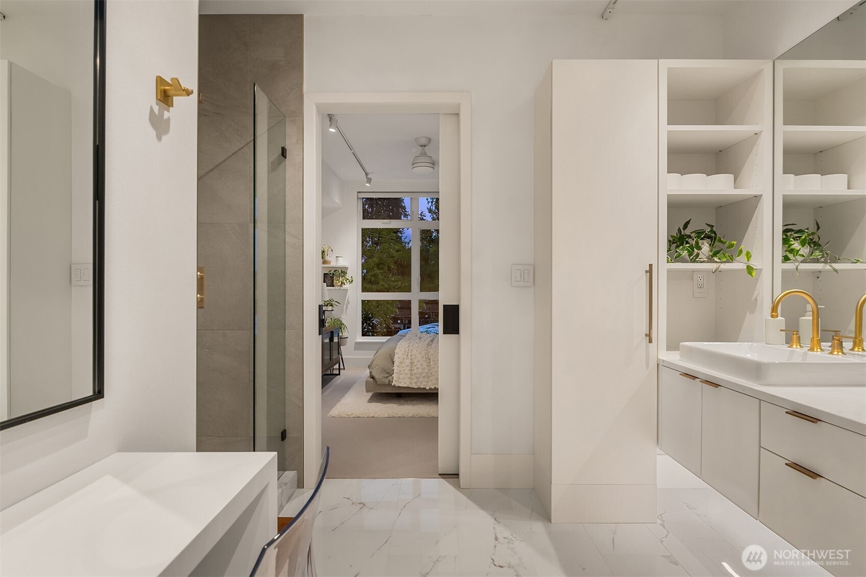 1730 North Northlake Way, Unit 415 Seattle, WA 98103 - Photo 24 of 40 a en suite bathroom with a sink a toilet and shower