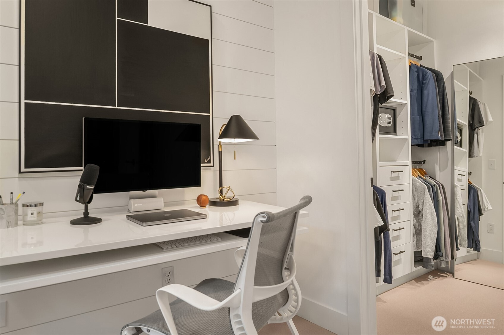 1730 North Northlake Way, Unit 415 Seattle, WA 98103 - Photo 30 of 40 a bathroom with a sink and a mirror