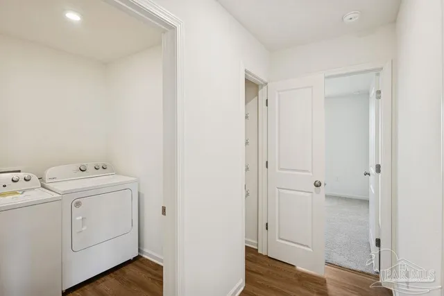 a view of utility room with washer and dryer