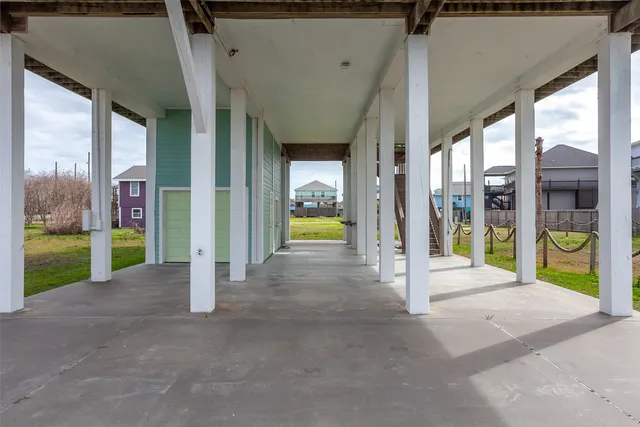 a view of an entryway with a garden
