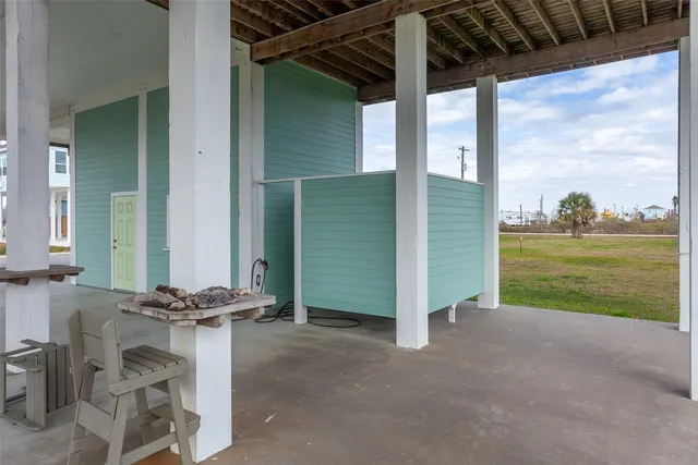 a view of an ocean with balcony