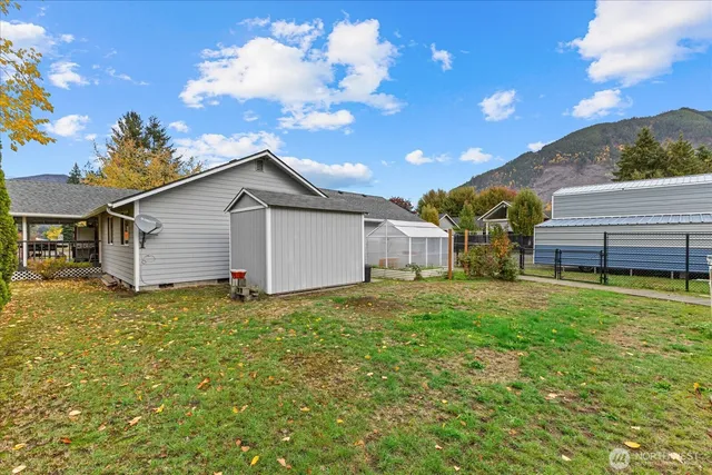 a house view with a garden space