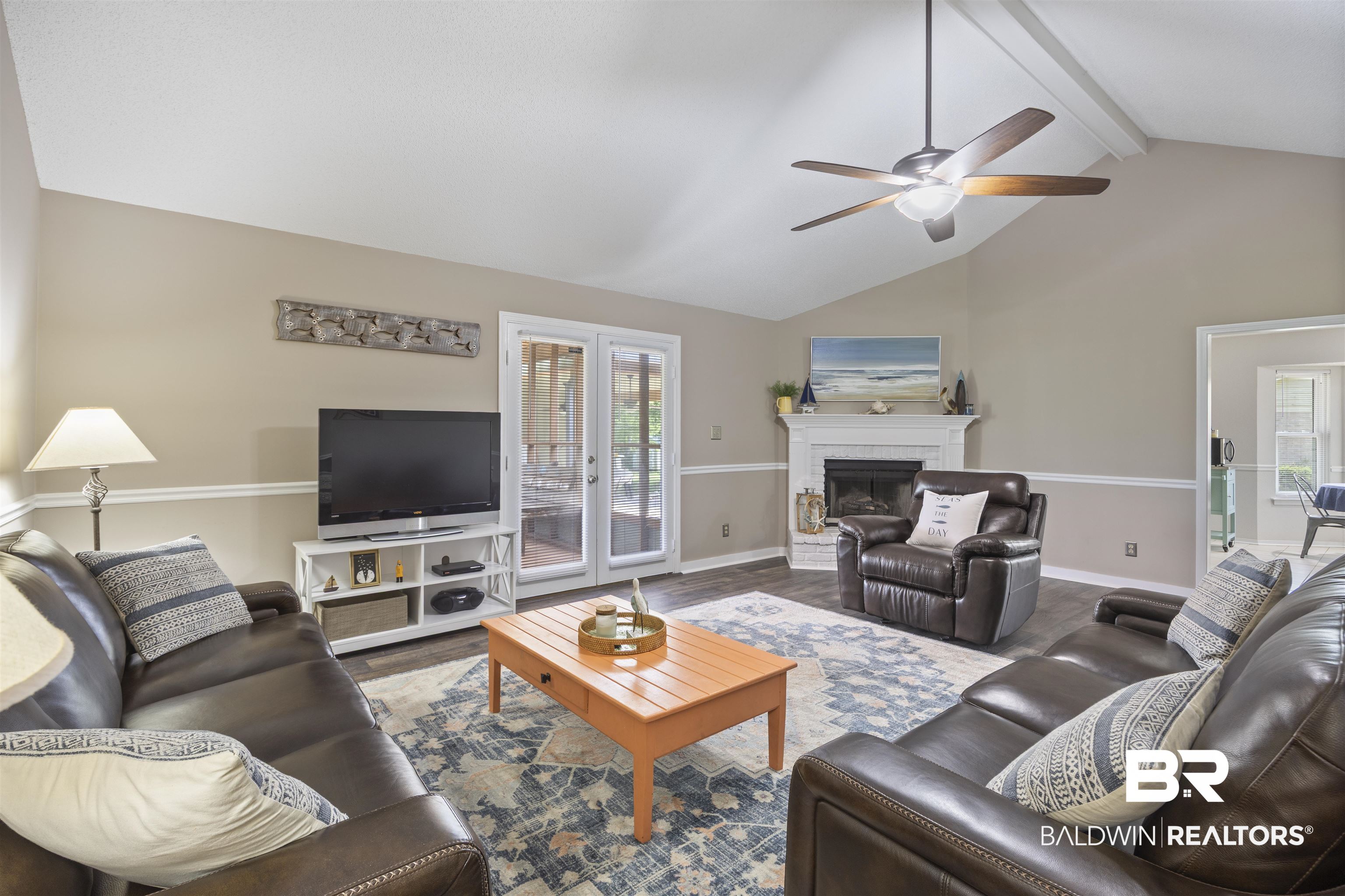 9771 Clarke Ridge Road Foley, AL 36535 - Photo 26 of 72 Living room featuring ceiling fan.