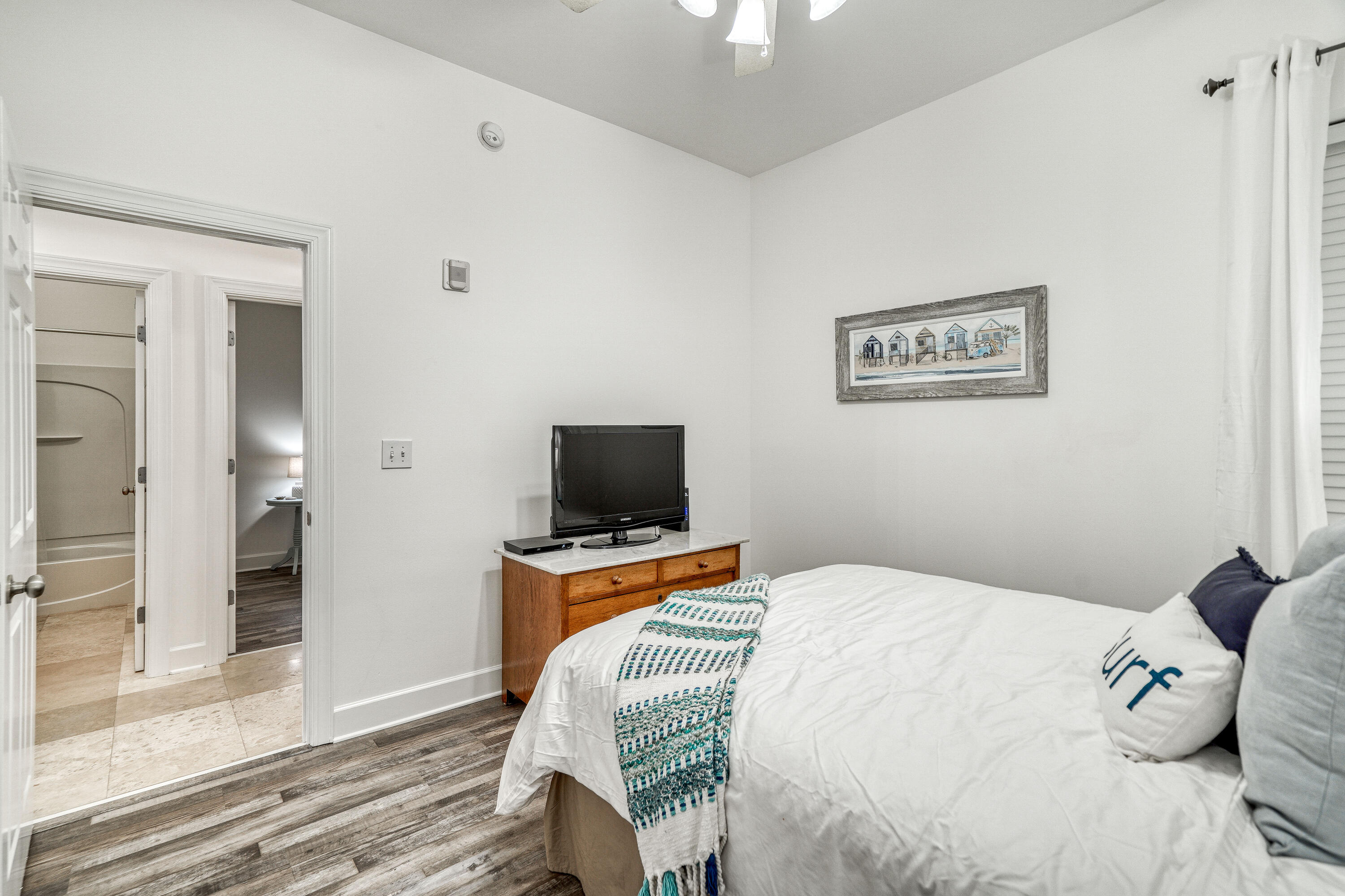 231 Somerset Bridge Road, Unit 1207 Santa Rosa Beach, FL 32459 - Photo 26 of 48 a bedroom with bed and a tv