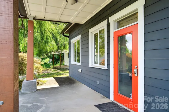 a house view with a garden space