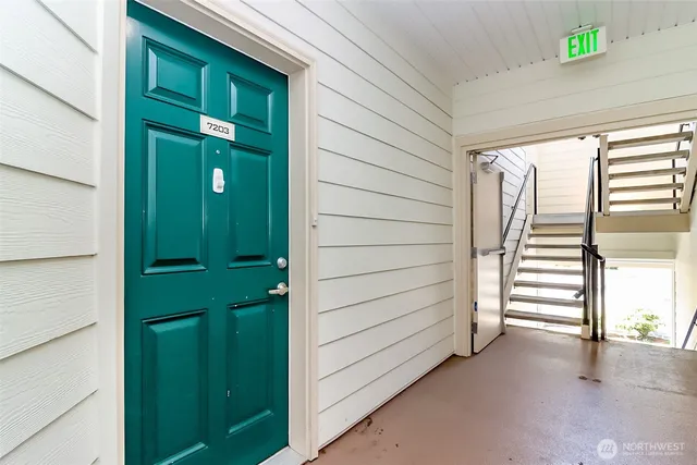 a view of a entryway door of the house