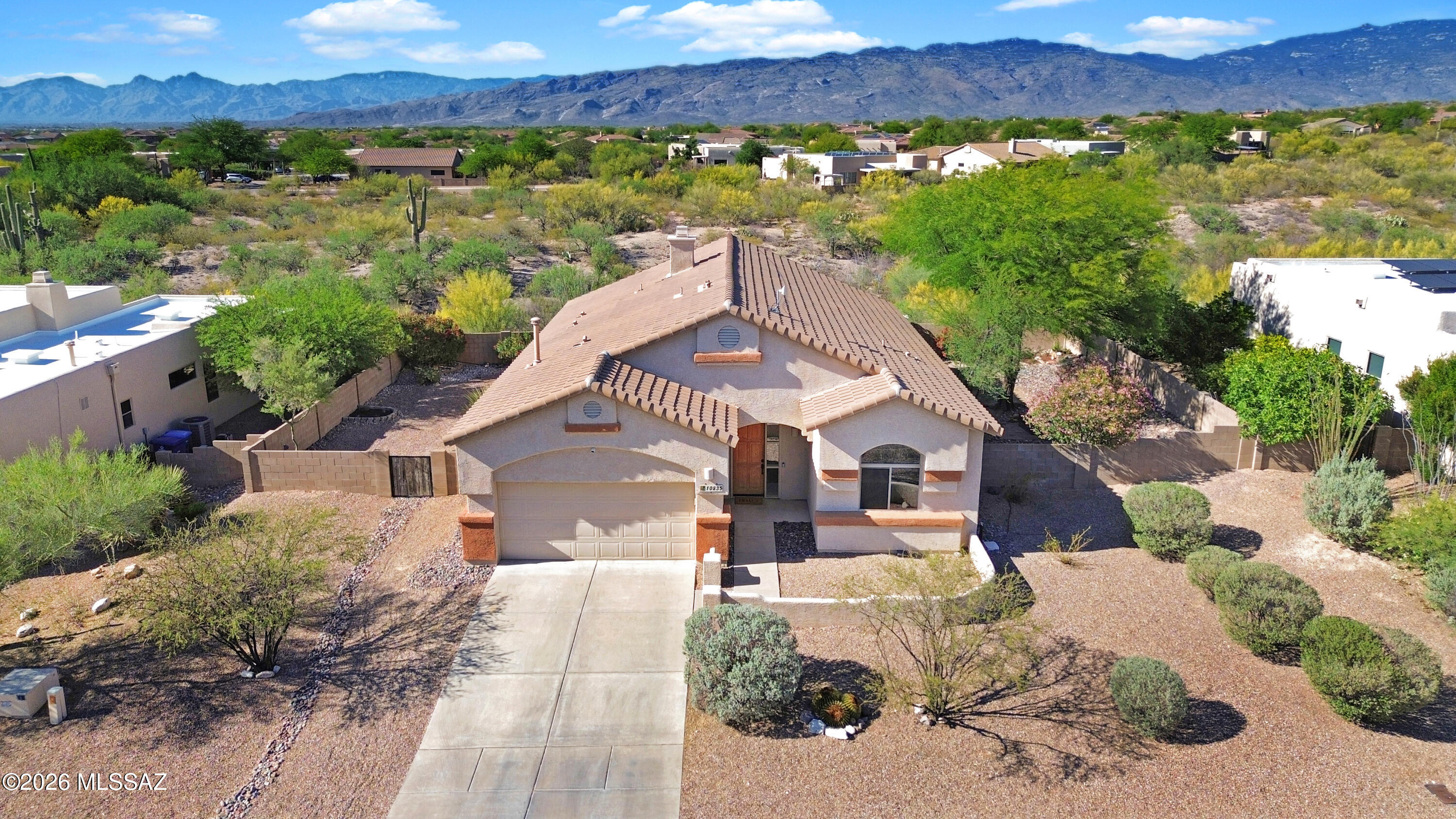 10835 South Heart Break Ridge Place Vail, AZ 85641 - Photo 49 of 49 an aerial view of a house with a yard