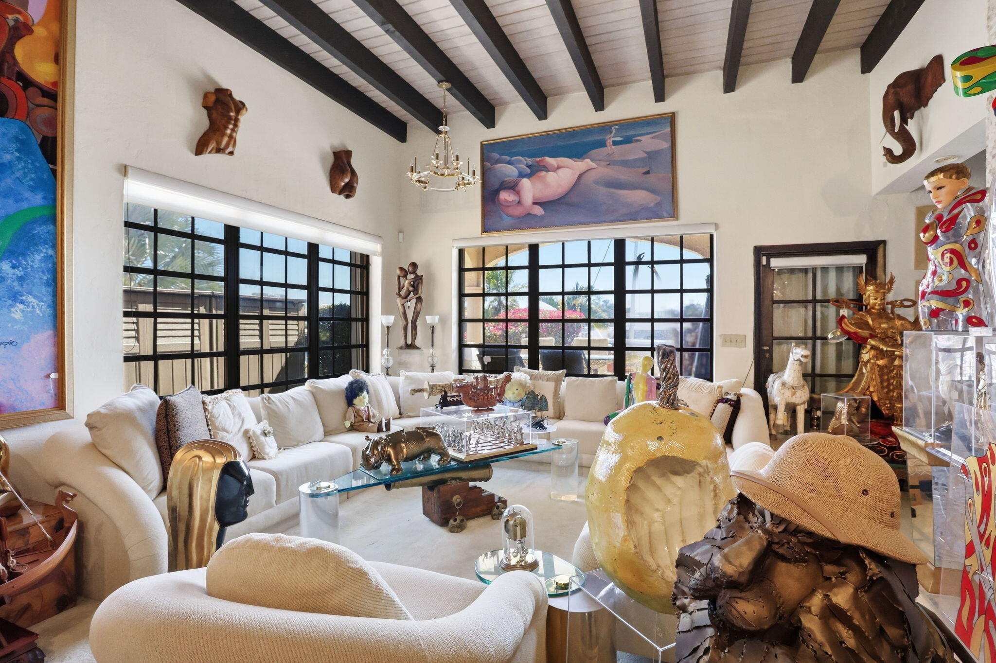 2850 Northeast 44th Street Lighthouse Point, FL 33064 - Photo 16 of 67 a living room with furniture and a large window