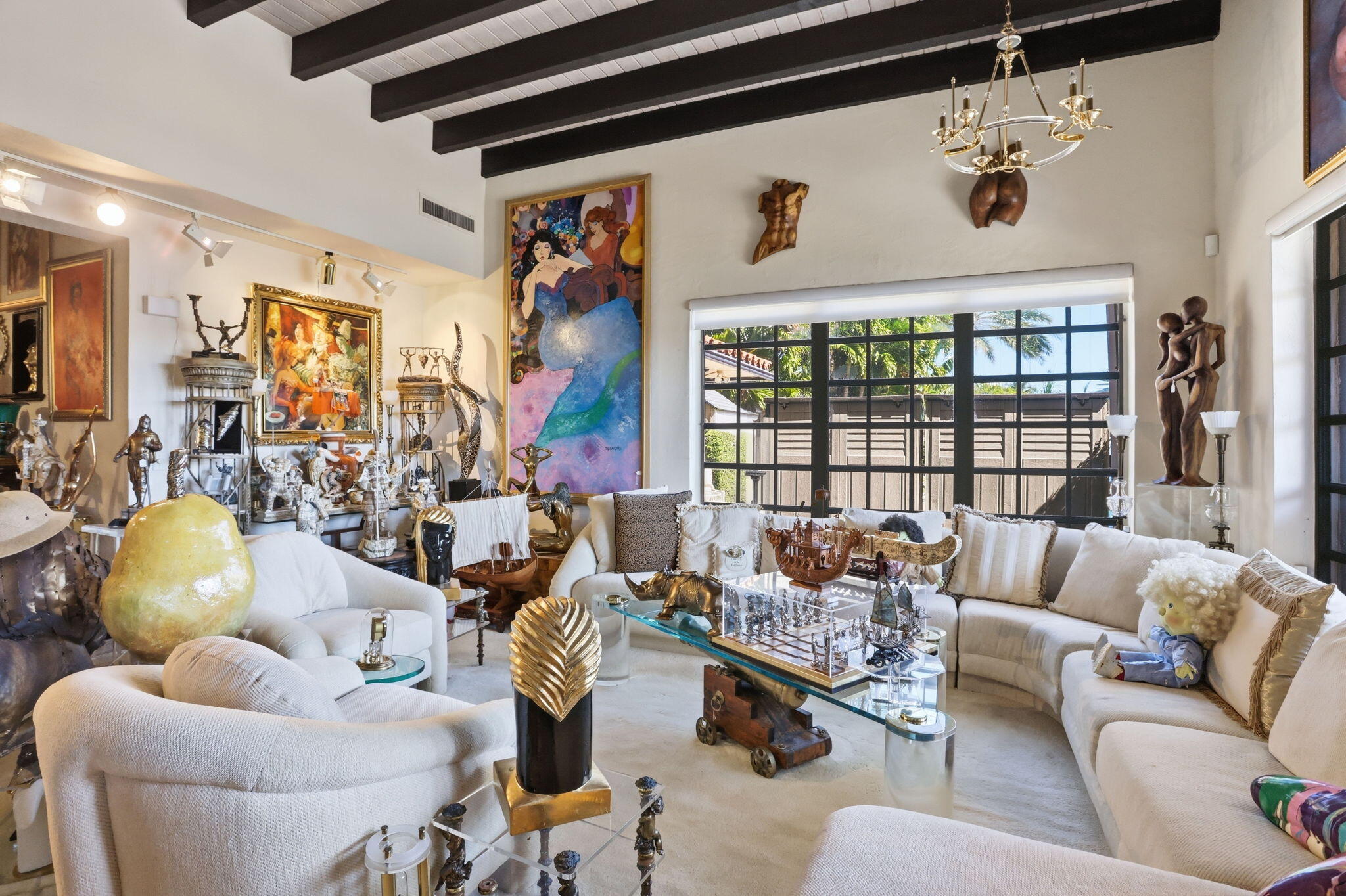 2850 Northeast 44th Street Lighthouse Point, FL 33064 - Photo 18 of 67 a living room with furniture and a large window