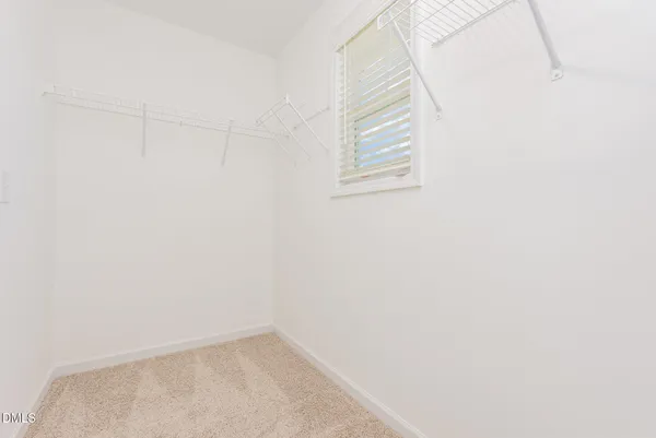 a view of a small space with windows
