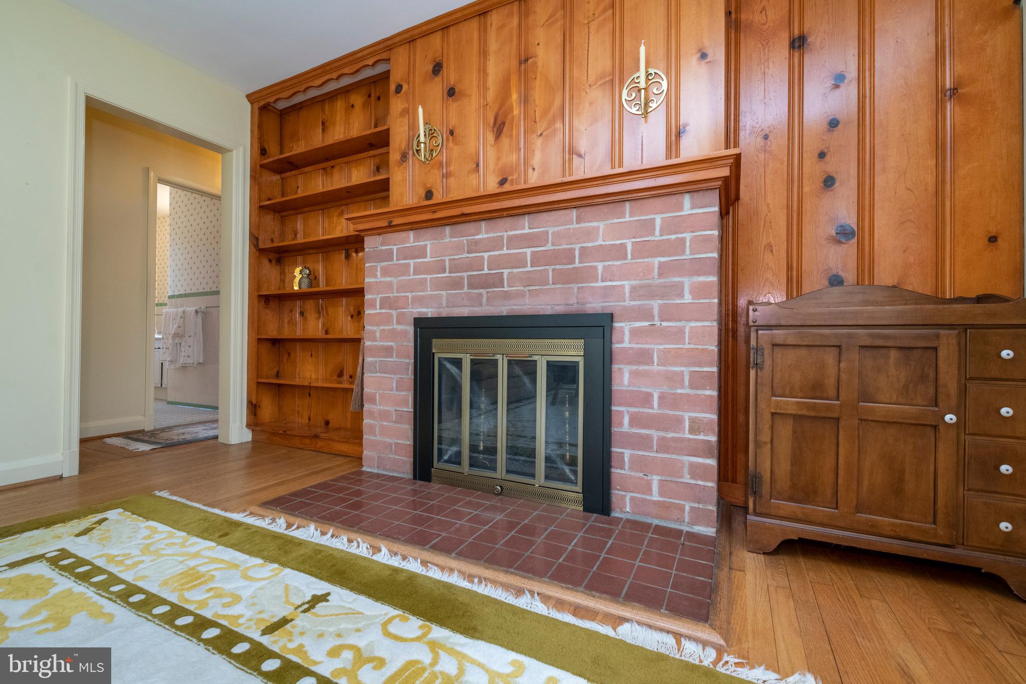 36 Croftley Road Lutherville-Timonium, MD 21093 - Photo 6 of 37 Wood-Burning Fireplace With a Gas Insert.