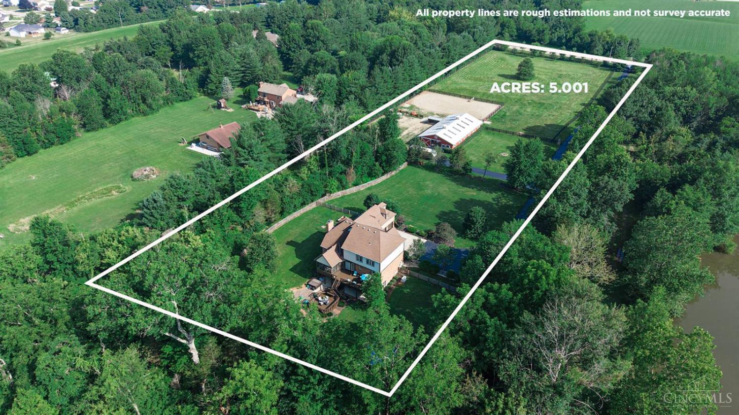 723 Nunner Road Maineville, OH 45039 - Photo 90 of 98 Aerial view of acreage