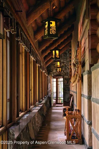 a view of a porch with furniture