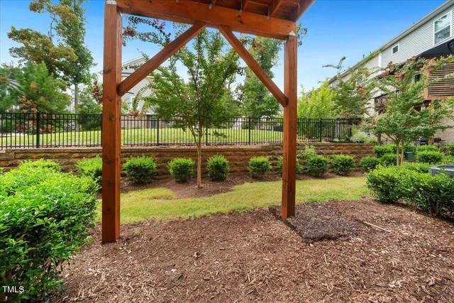 a view of a yard with porch