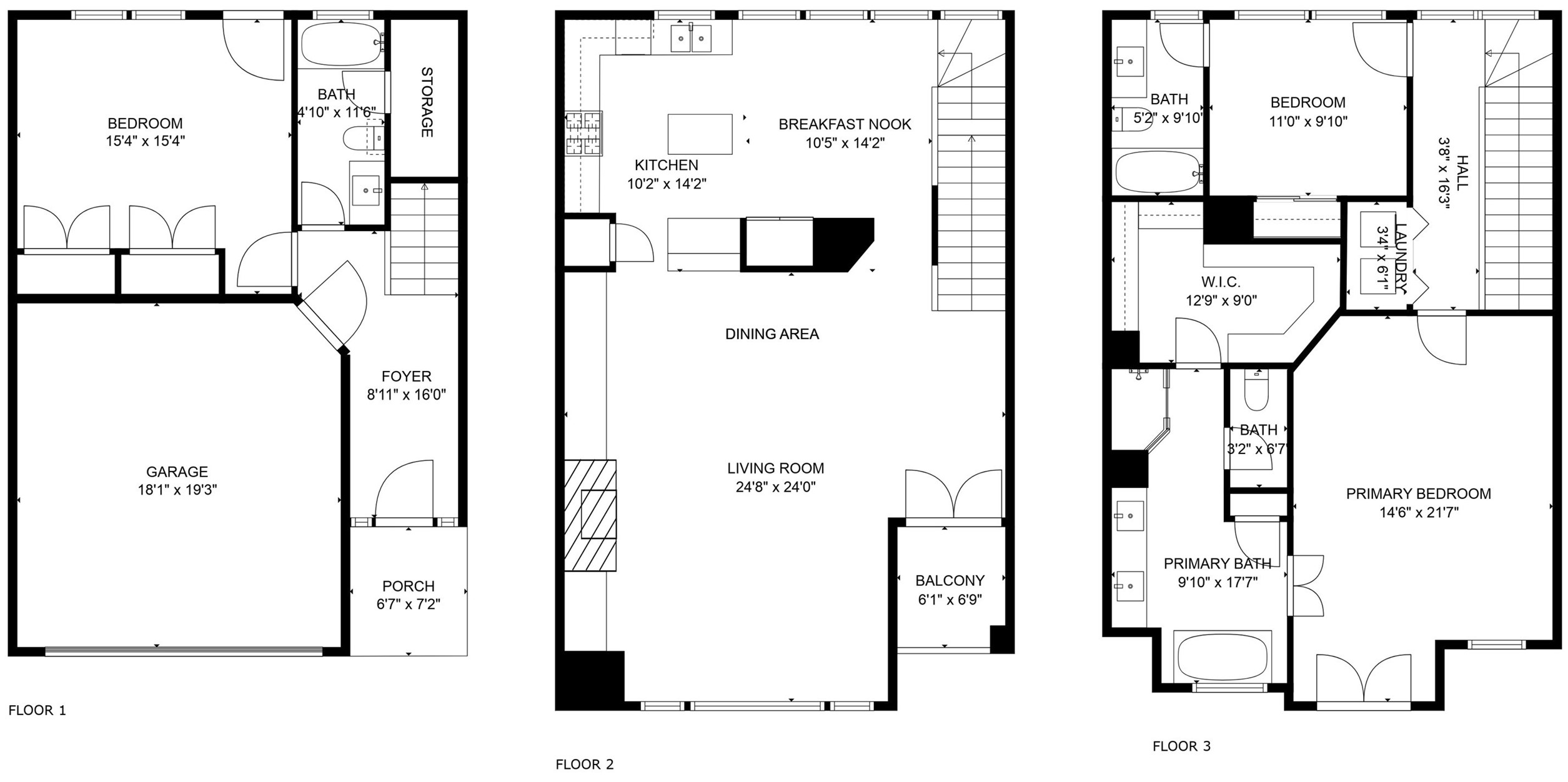 643 Hartman Street Houston, TX 77007 - Photo 42 of 42 Floorplan for marketing purposes. Tenant/Tenants Agent to verify dimensions