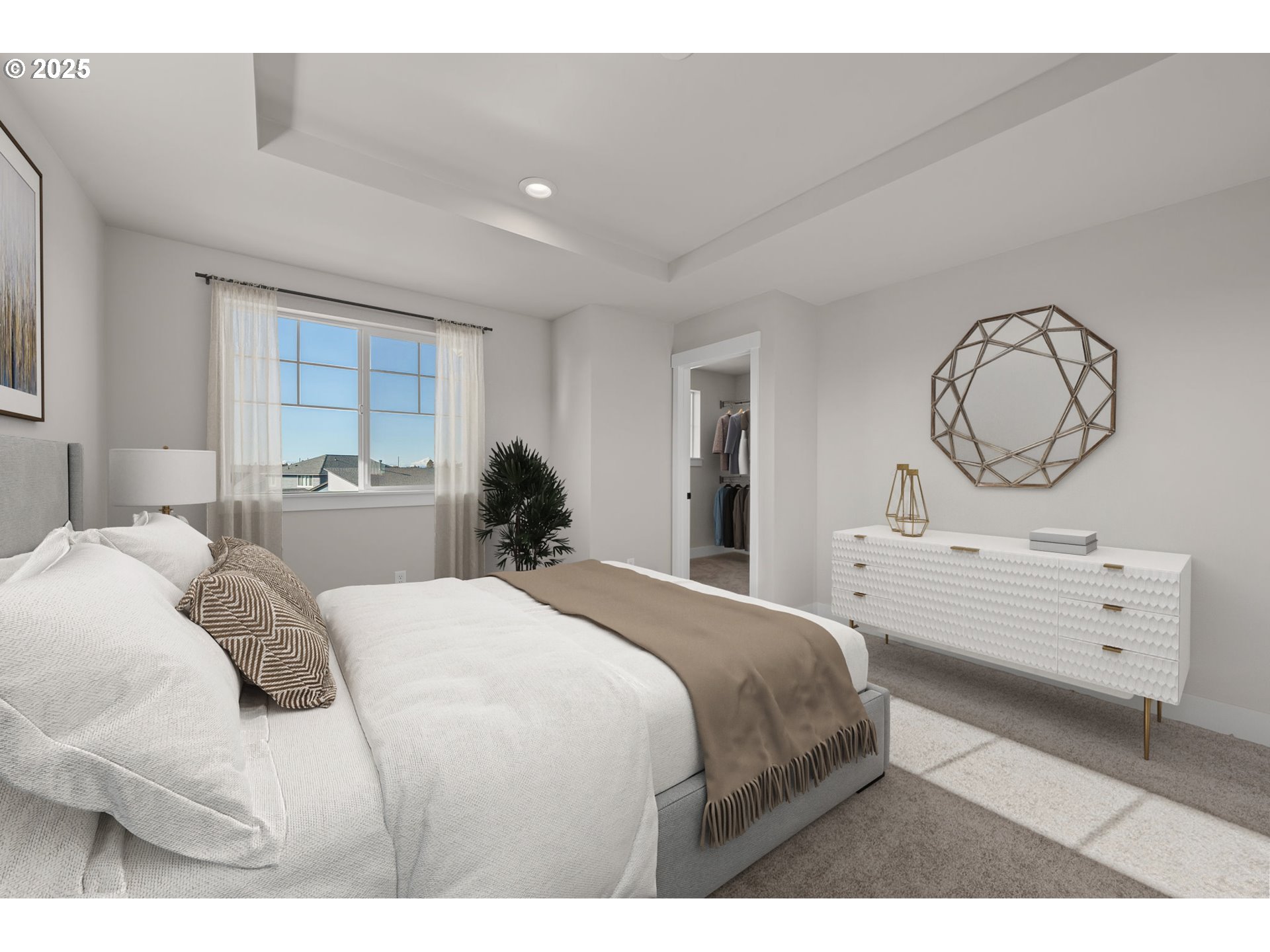 2463 North Villa Road Newberg, OR 97132 - Photo 5 of 10 a bedroom with a bed a mirror and window