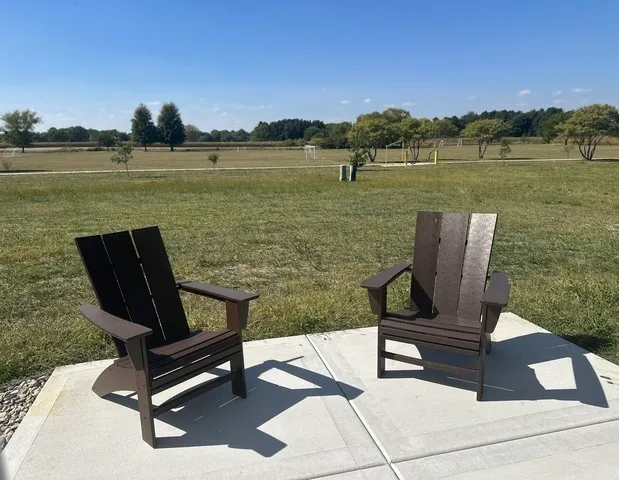 a view of a lake with outdoor space