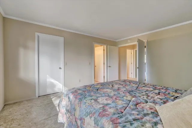 a balcony view with a glass door