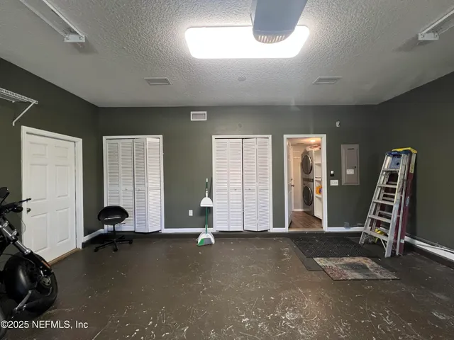 a view of a dining room and furniture window and outside view