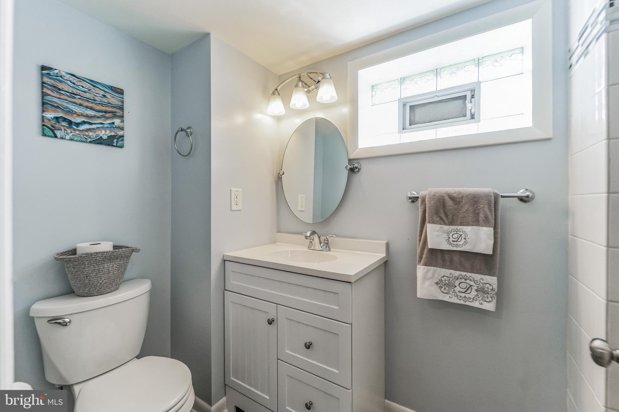 1251 Oakland Terrace Road Halethorpe, MD 21227 - Photo 22 of 34 a bathroom with a toilet sink and mirror