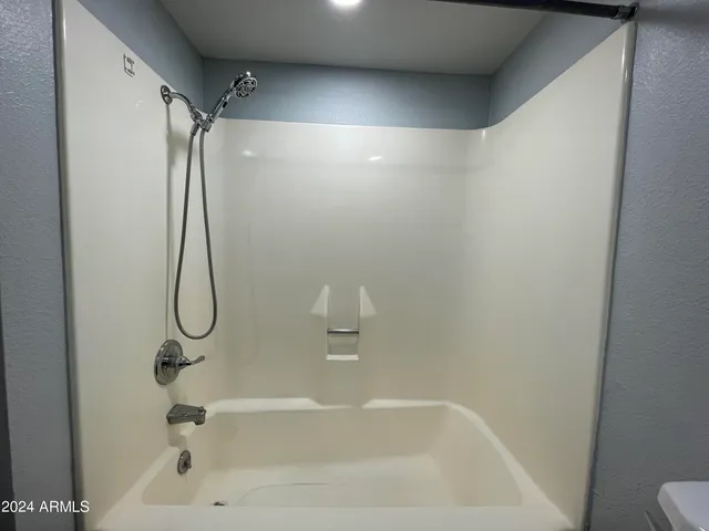 a bathroom with a bath tub and a shower