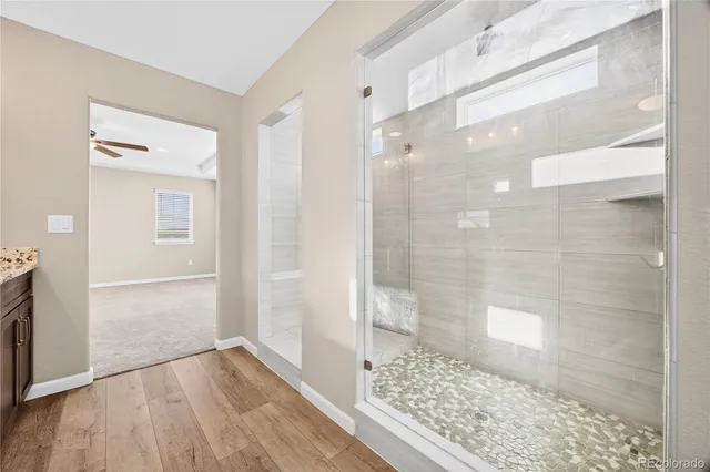 a view interior of a house with wooden floor