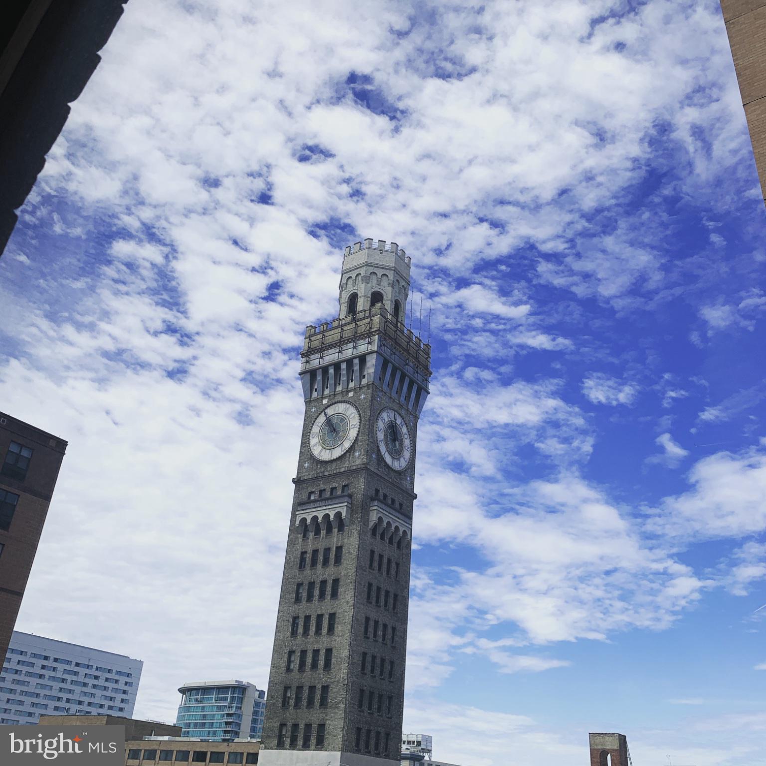22 South Howard Street, Unit R503 Baltimore, MD 21201 - Photo 33 of 35 Historic clock tower against blue sky.