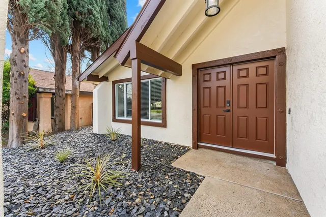 a front view of a house