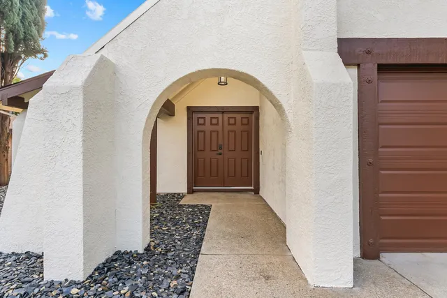 a view of a entryway door of the house