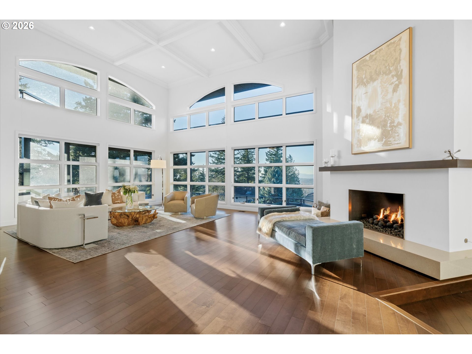 72 Nansen Summit Lake Oswego, OR 97035 - Photo 9 of 48 a living room with furniture and a fireplace