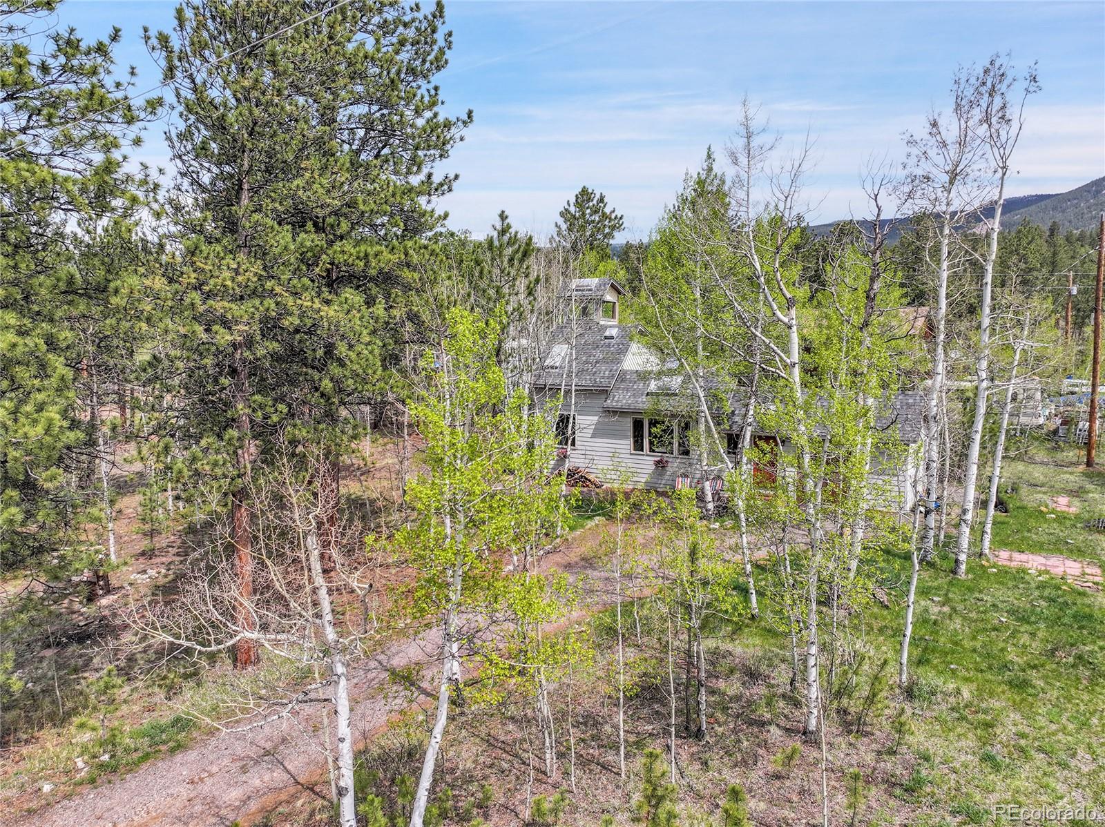 101 Campbell Road Bailey, CO 80421 - Photo 4 of 49 a aerial view of a residential apartment building with a yard