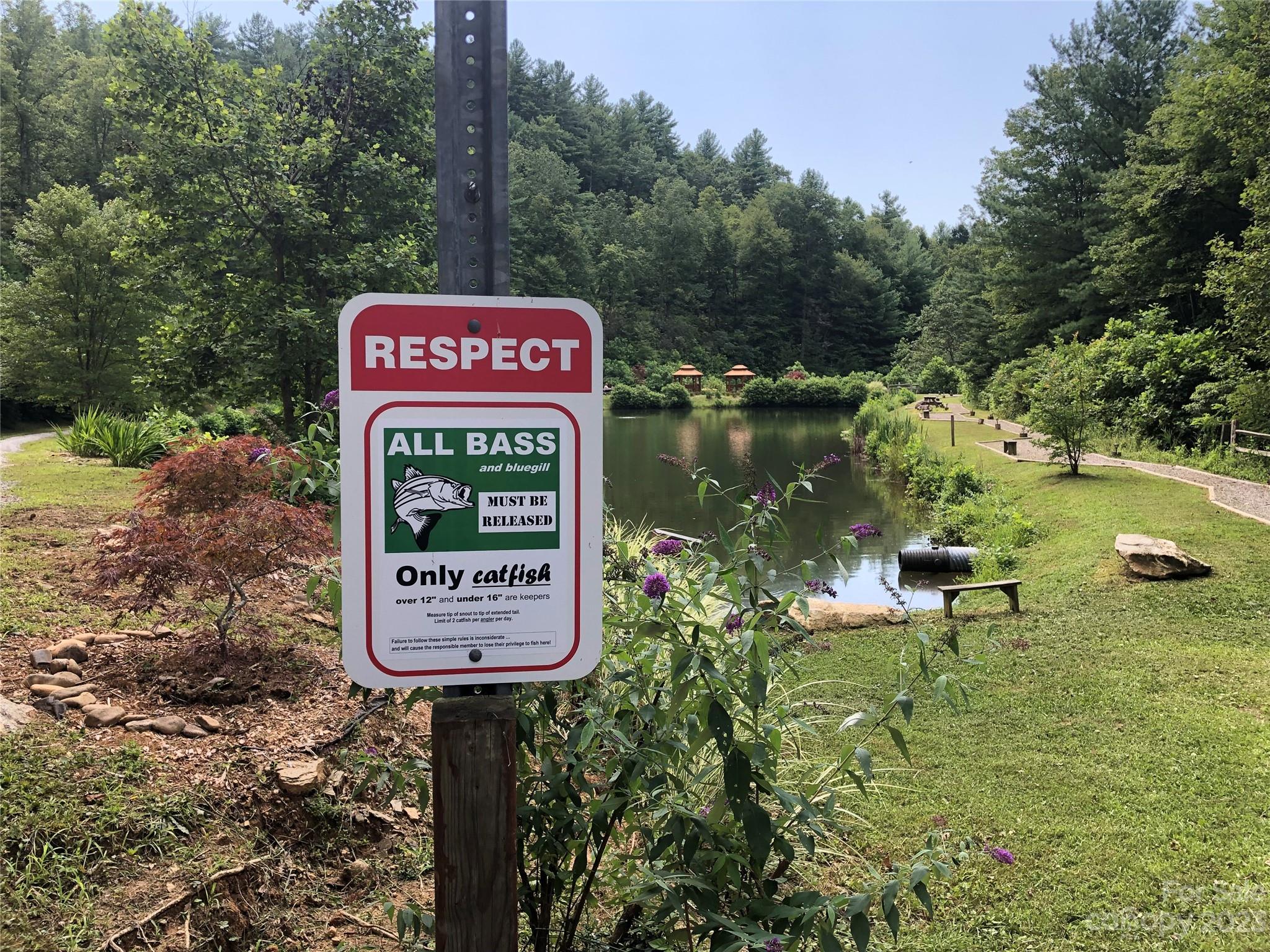 Tbd Deer Antler Road, Unit 84 Purlear, NC 28665 - Photo 23 of 36 a sign on the side of the river