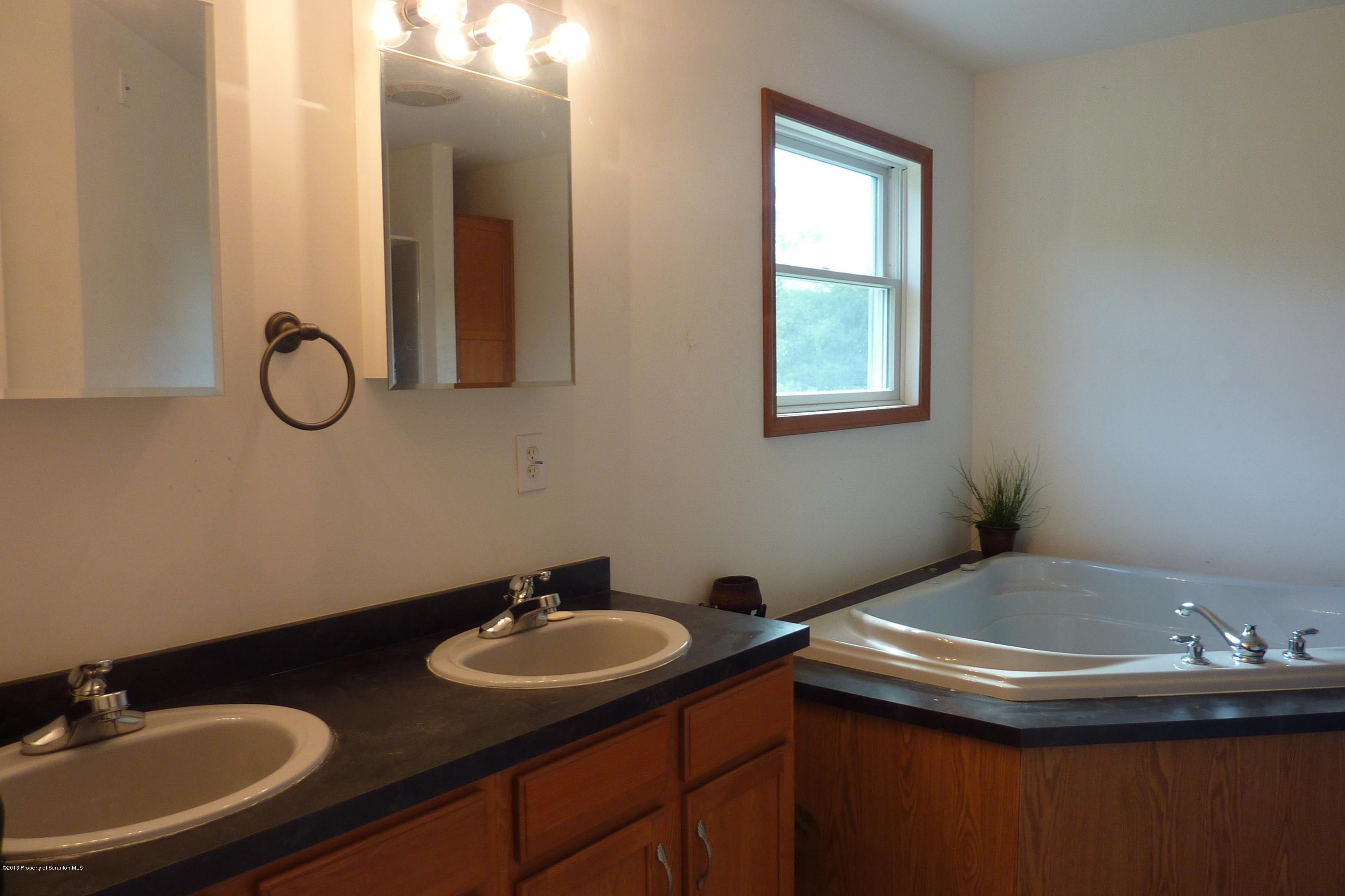 4110 Bear Brook Road Moscow, PA 18444 - Photo 15 of 31 a bathroom with a sink and a mirror