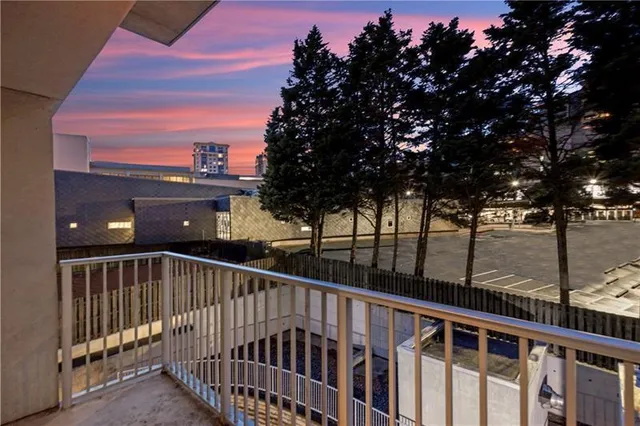 a view of mountain view from a balcony