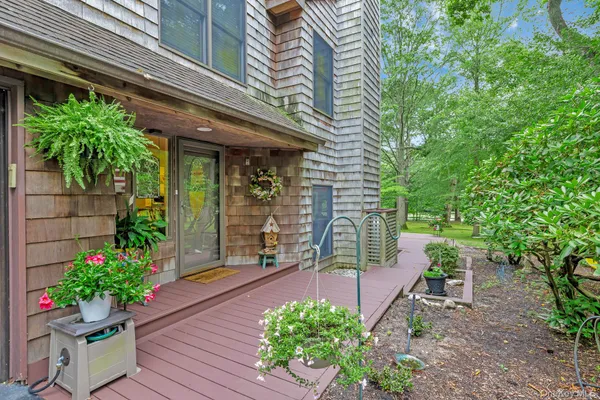a potted plant sitting in front of a building