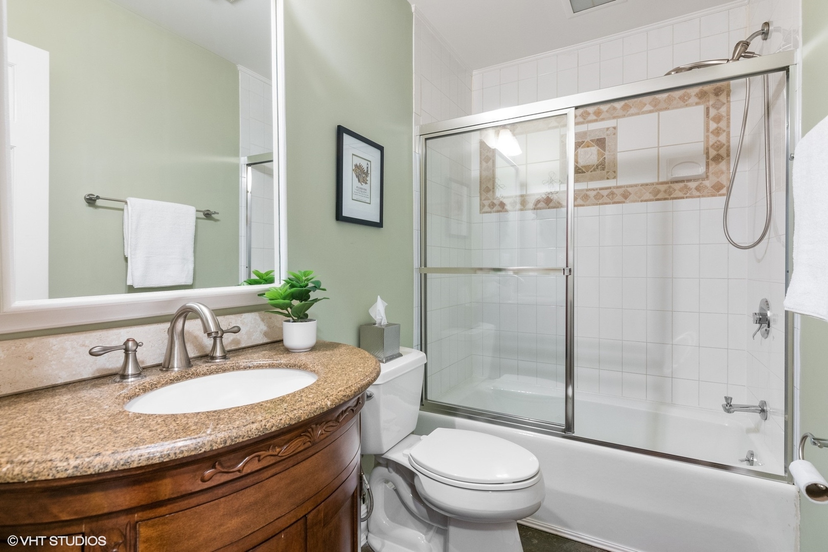 6730 South Madison Street Willowbrook, IL 60527 - Photo 21 of 52 a bathroom with a granite countertop sink toilet and shower