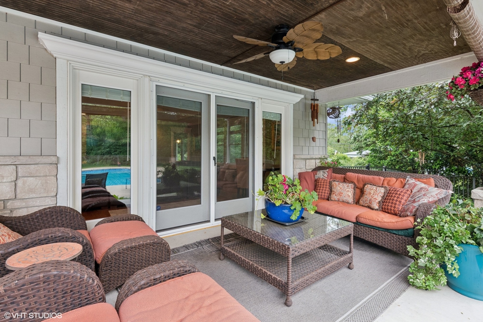 6730 South Madison Street Willowbrook, IL 60527 - Photo 43 of 52 a outdoor living space with furniture potted plant and a glass door
