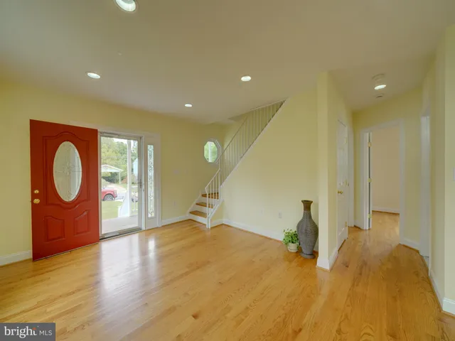 a view of livingroom with wooden floor