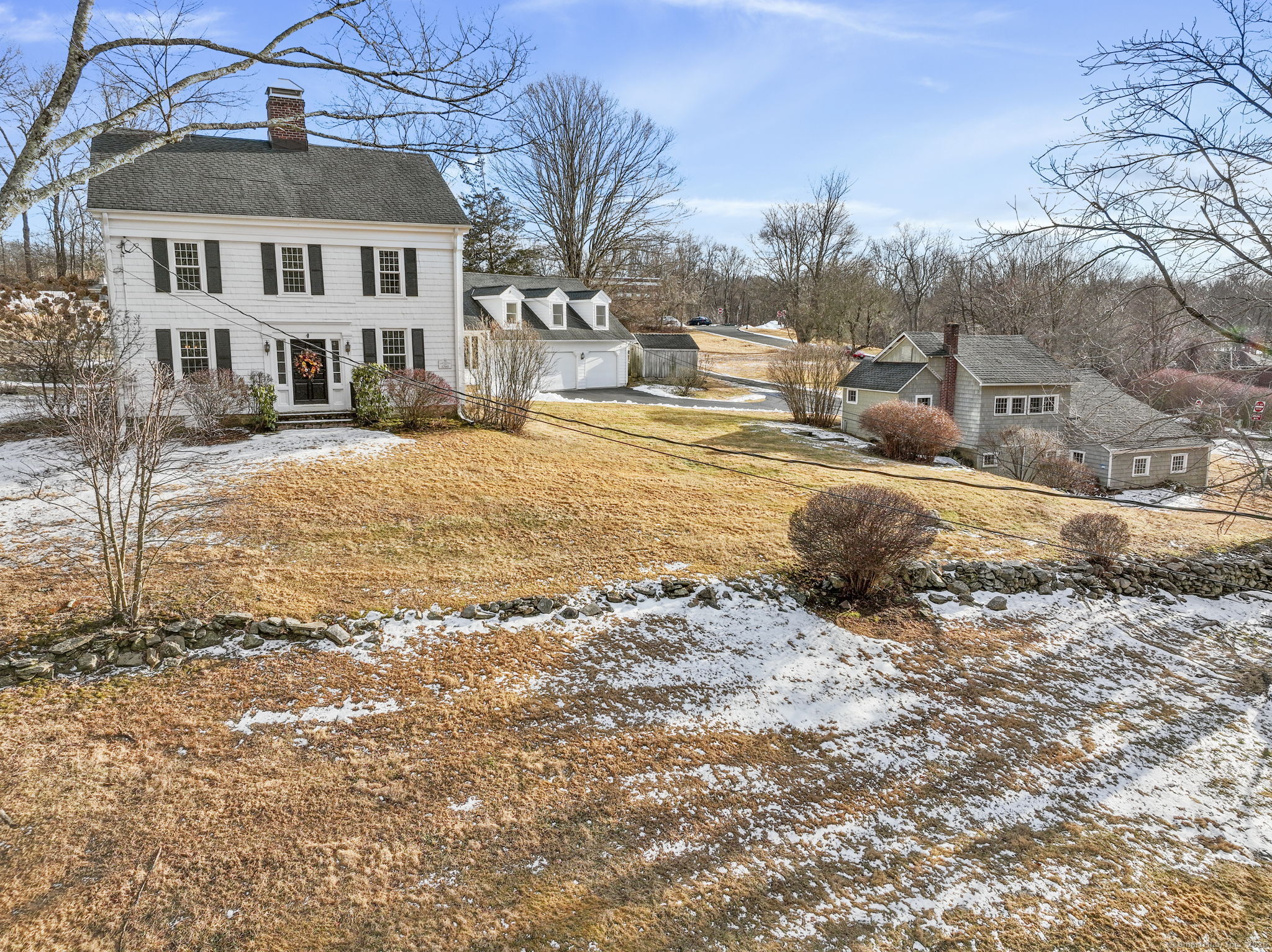 The Reverend James Johnson property, Circa 1760, continuously owned by the family for 7 generations, occupies 2.2 Acres in Lower Easton. There is beautiful rolling land, outbuildings, and a separate apartment. Perfect for the antique enthusiast.