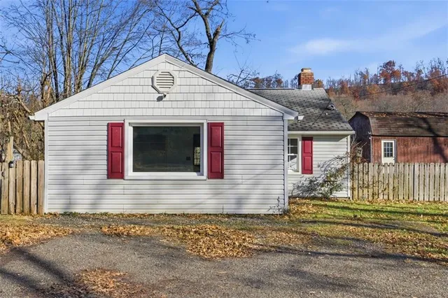 a front view of a house