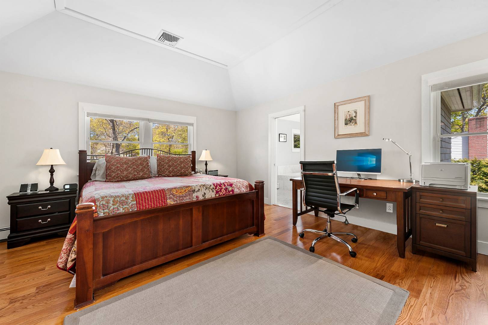 231 Norfolk Drive East Hampton, NY 11937 - Photo 9 of 17 a bedroom with a bed and a desk
