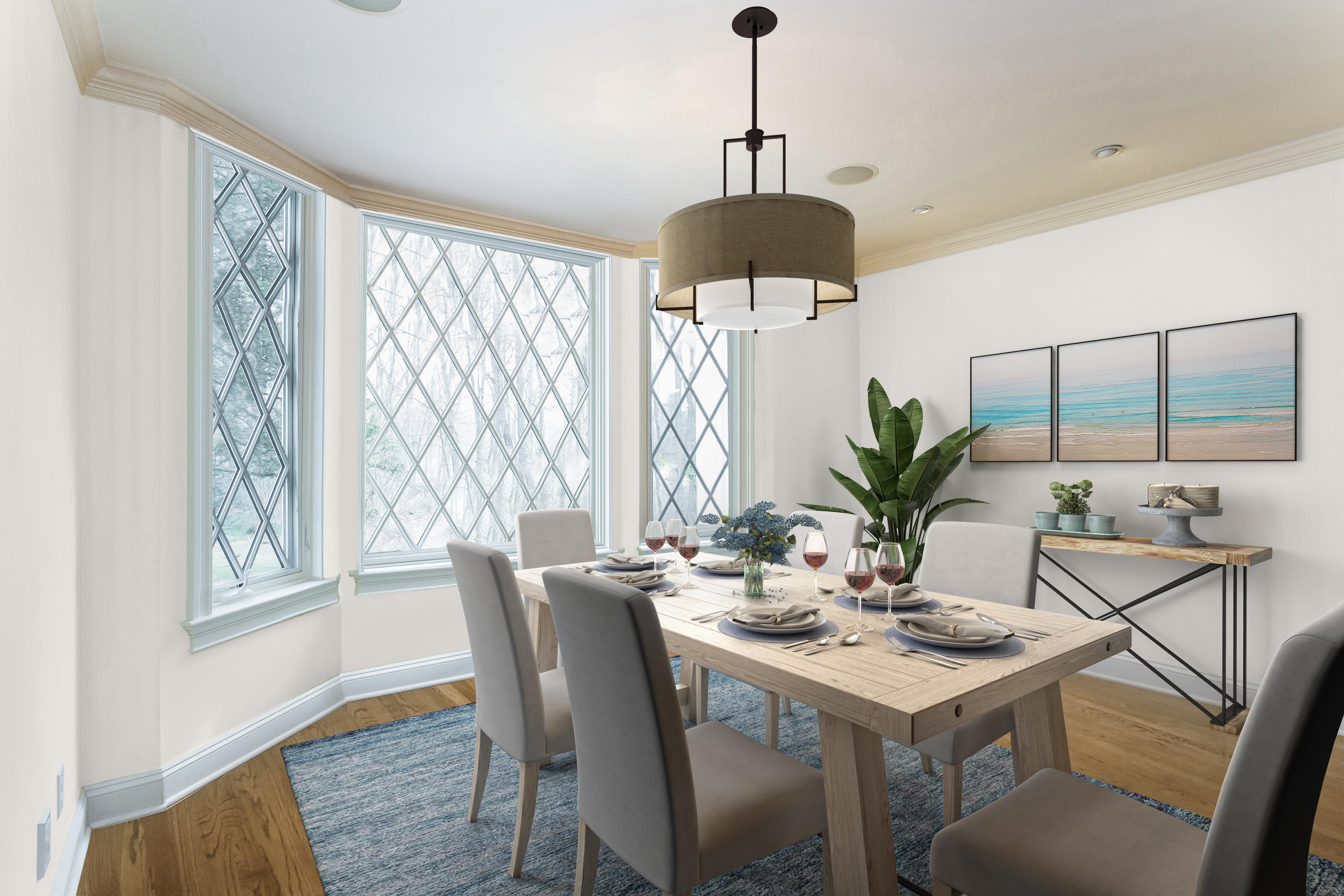 109 Rosebrook Road New Canaan, CT 06840 - Photo 16 of 47 a view of a dining room with furniture window and outside view