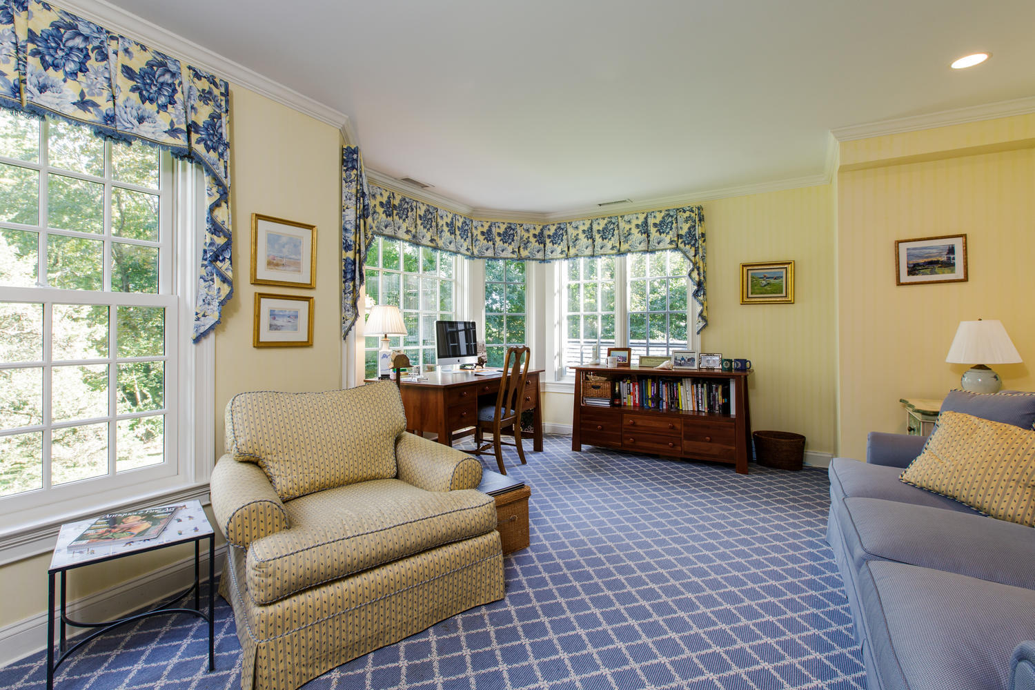 109 Rosebrook Road New Canaan, CT 06840 - Photo 29 of 47 a living room with furniture and a large window